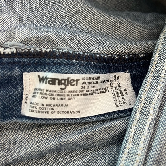 NWT WRANGLER PRO RODEO COWBOY BOOTCUT DENIM JEANS ORIGINAL FIT 36X36 - Picture 5 of 6